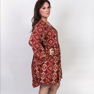 Plus Size Bell Sleeve Open Back Tunic or Dress